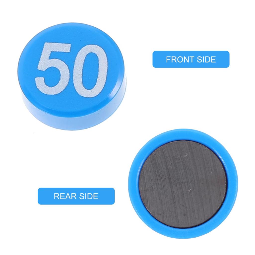 FRCOLOR 50 Pieces Number Magnets, Strong Refrigerator Magnets, Educational Number Stickers, Learning Supplies, Home Decor, 2x2cm