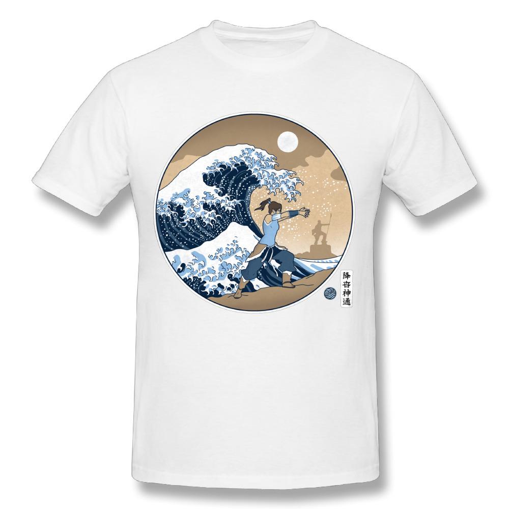 

Cool Men Avatar Waterbender Great Wave Tees T Shirt The Last Airbender ONeck Design TShirt Men Cotton Tshirt Tees Tops S