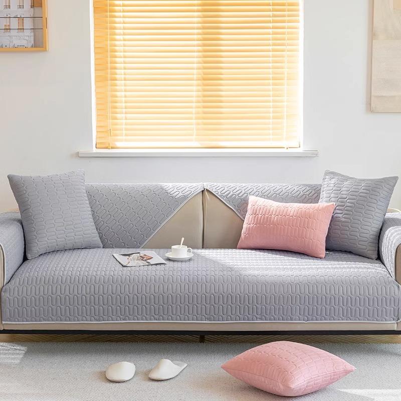 Latexmatte Sofakissen Sitzkissen Sommer Eisseide Rutschfester Sofabezug Stoff Einfarbig Sommer Sofasitzkissen