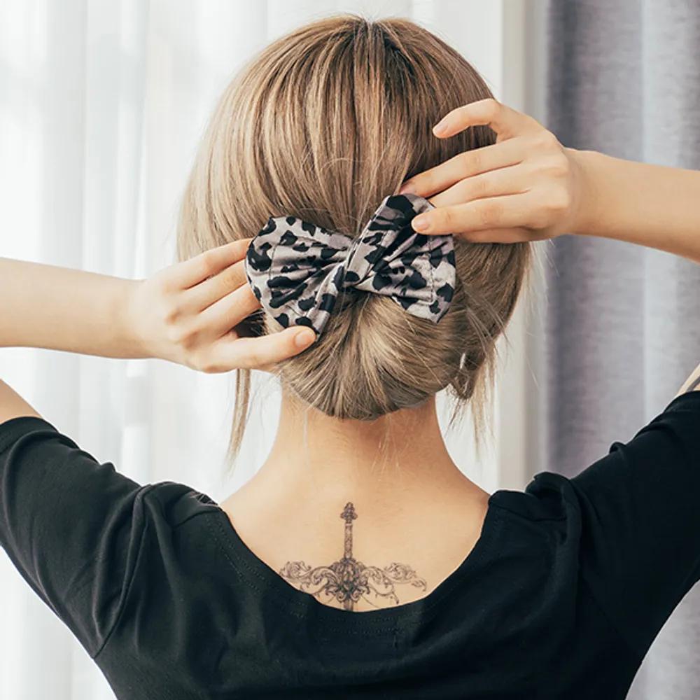 Leo Leopard Handmade Updo Bun Band (21H325) Brown
