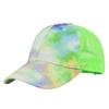 Summer Mesh Cap Tie Dye Baseball Cap 3D Embroidery Duckbill Cap Mesh Baseball Cap Sunshade Cap Mesh Cap