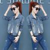Frauen Vintage Revers Zipper Denim Jacke Neue Frühling Herbst Dame High Street Lose Kurzen Mantel Outwear