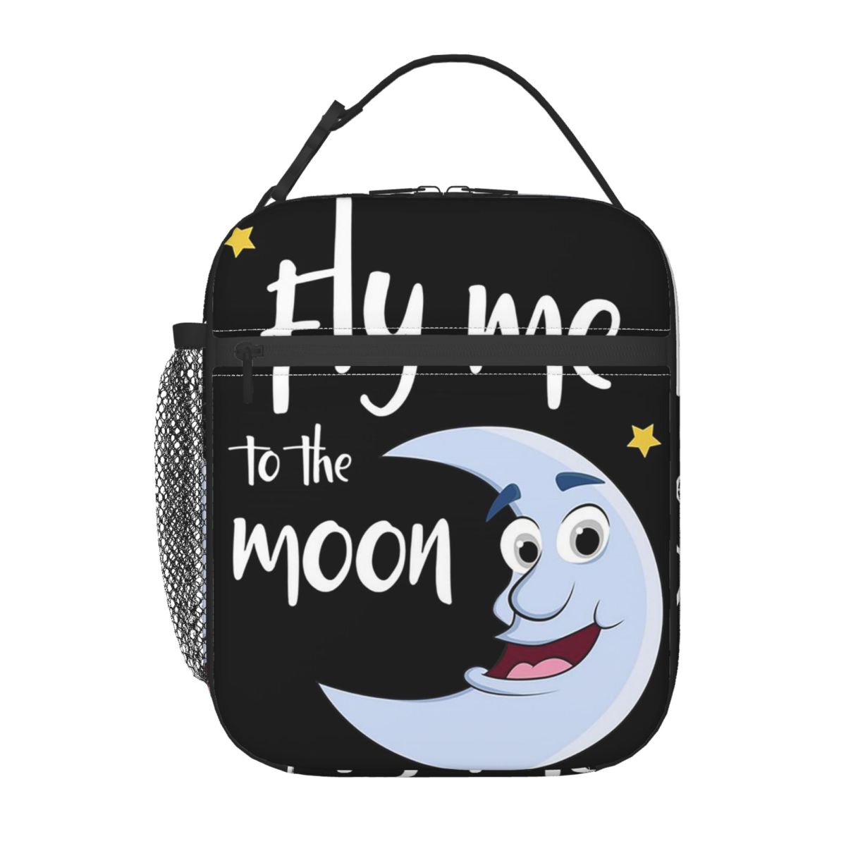 

Cartoon Moon And Star Pattern Insulated Lunch Bag for Women Kids Leakproof Food Boxes Thermal Lunch Box Tote One Size