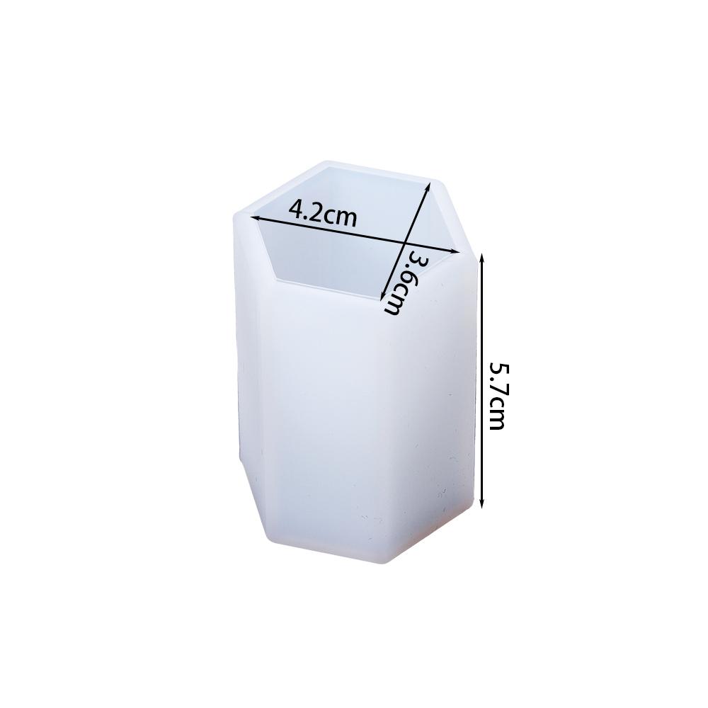 Cylinder Silicone Mold Hexagon Epoxy Resin Mould for DIY Epoxy Resin Candle Casting Molds Crafts Home Table Decoration