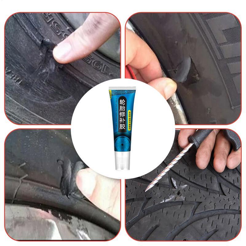 Car Tire Repair Glue 60ml Sidewall Tire Repair Kit Strong Adhesive Tire Repair Sealant High Temperature Resistant Tire Repair
