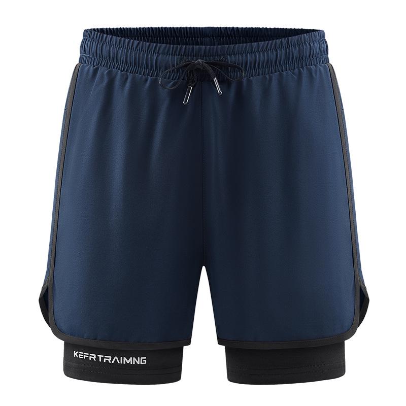 Unisex Quick-Dry Two-Piece Style Summer Sports Shorts for Running and Training