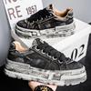 Brudne buty męskie starego stylu dżinsowe płócienne niemieckie buty treningowe codzienne na żywo sportowe buty taty niszowy design modne buty