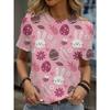 New T-shirts and cartoon printed oversized T-shirts loose summer tops 2025 fashion short-sleeved T-shirts