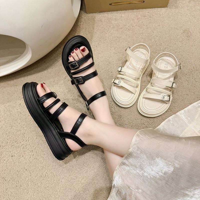 Fashion 2025 Cross Strap Wedge Heel Sandals Woman Summer Chunky Platform Slingbacks Women Slippers Thick Bottom Slides Flip Flops