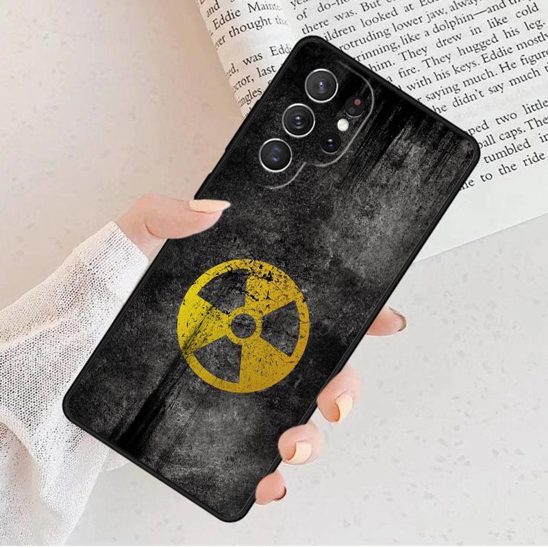 Nuclear Radiation Emblem Phone Case For Samsung Galaxy S25 S23 S30 S8 S21 S20 FE S24 S22 Note 10 20 S8 Plus lite Ultra