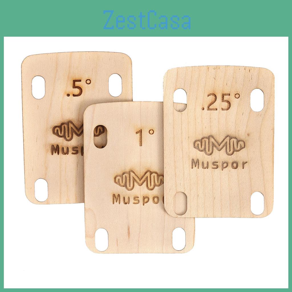 Neck 3pcs Muspor Guitar Mx0360d Shims 025 05 1 Degree Wooden Shims Set For Bolton Neck Bolts