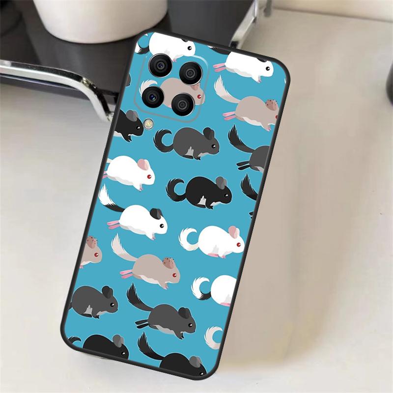 Cute Cartoon Chinchilla Case For Samsung Galaxy M15 M35 M55 M56 M36 M16 M06 M31 M13 M33 M53 M12 M32 M52 M14 M34 M54