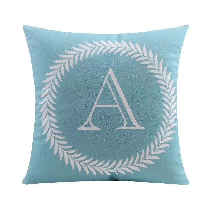45*45CM 26 English Letters Plush Pillowcase Wedding Party Festival Decoration Sofa Office Seat Car Cushion Cover Home