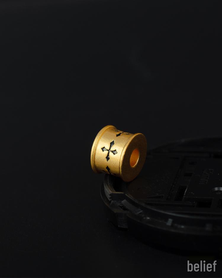 Gold Sand Men's Totem Tattoo Beads: Black Cool DIY Bracelet Accessories