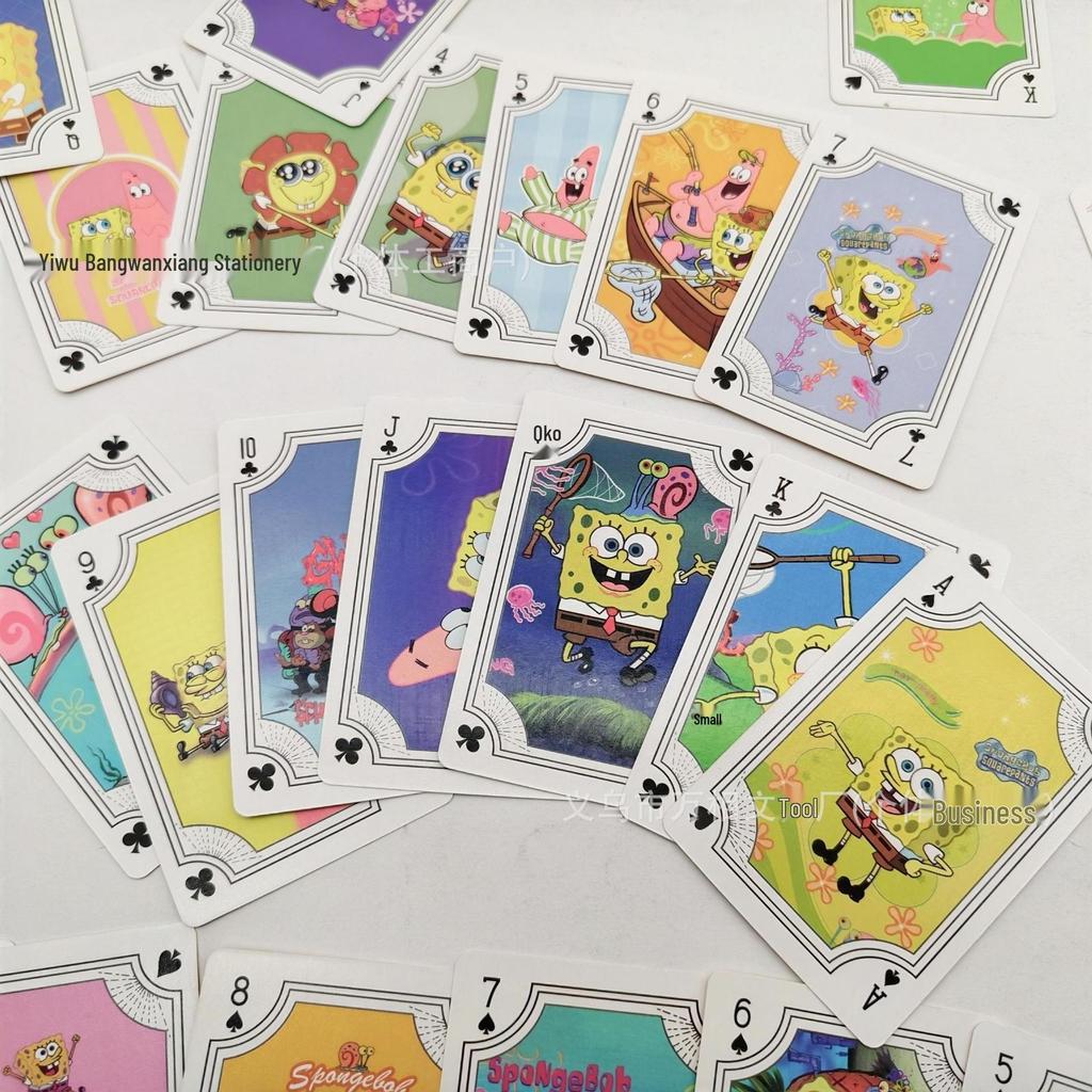 Anime SpongeBob Cute Holiday Playing Cards – Cartoon Entertainment & Stress Relief Game Cards