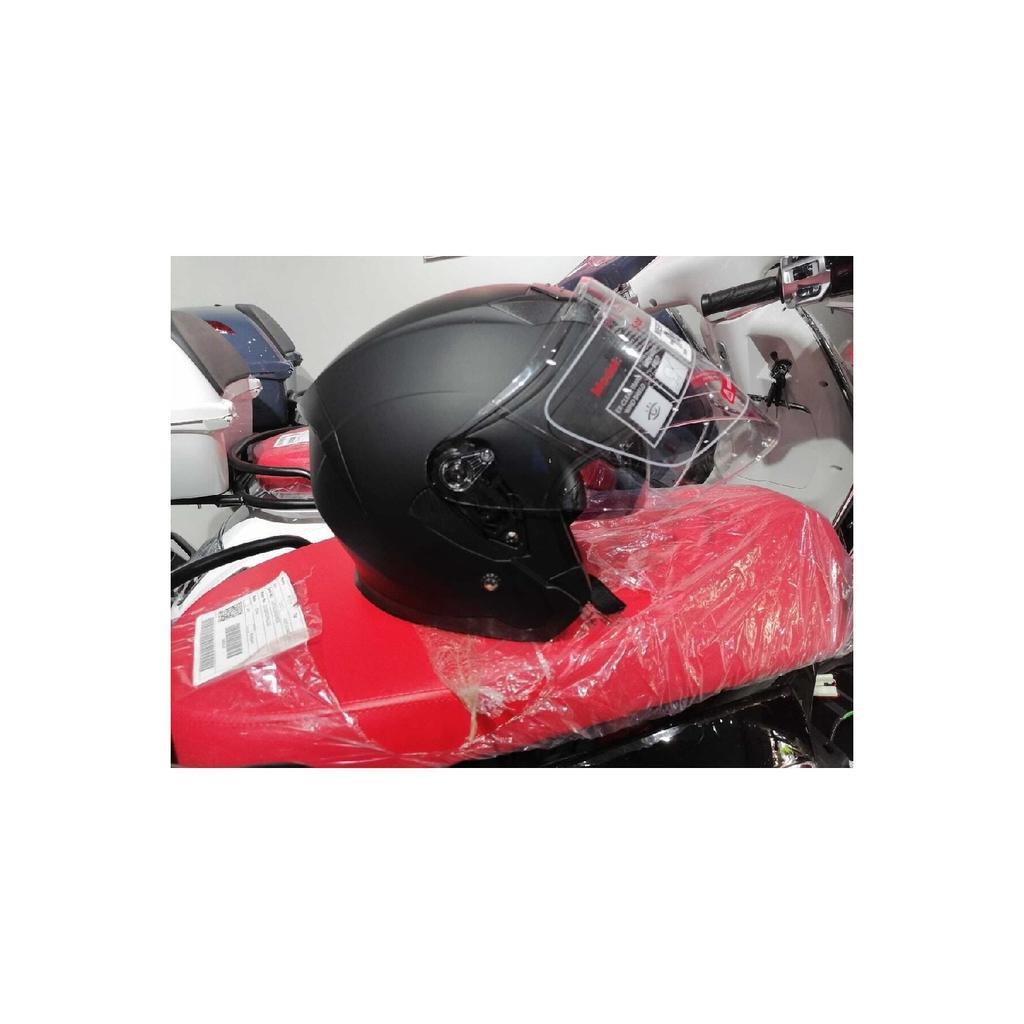 Jk526 Matte Black Open Helmet With Sun Visor
