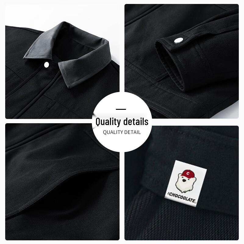 Men's Relaxed Fit Cotton Lapel Jacket