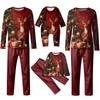 Family Casual Comfortable Long Sleeved Long Pants Christmas Printed Parent-child Set