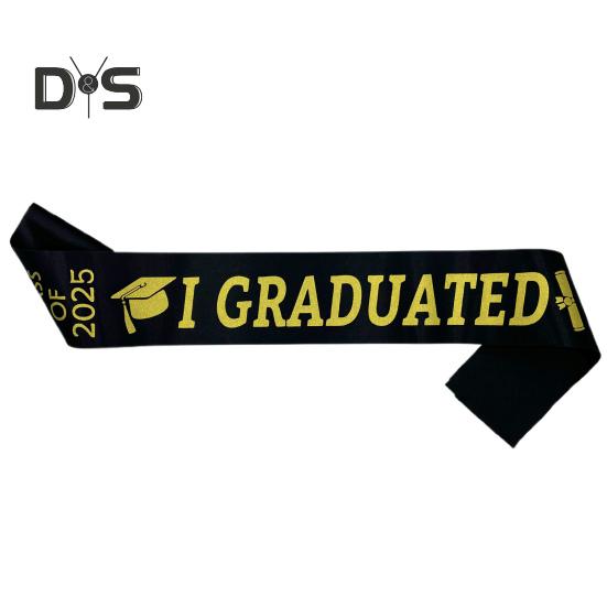 2025 Graduation Stole Unisex Adults Graduation Satin Sash Ribbon Class of 2025 Congrat Grad Etiquette Belt for Academic Commencements