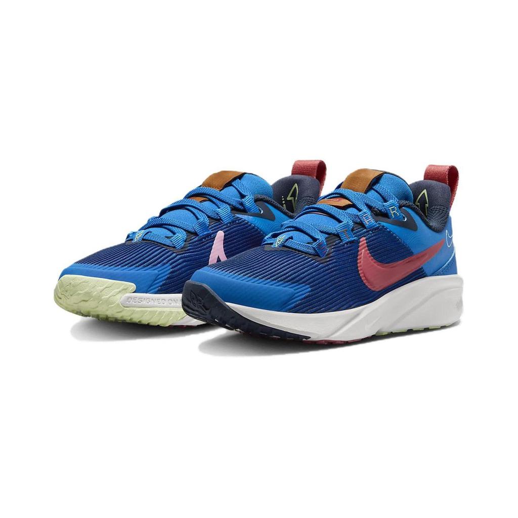 Nike Star Runner 4 Comfortable Slip Resistant Cushioning Breathable Low top Kids' Running Shoes Blue Kids' DZ4491-400