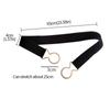 Decoration Geometric Women Waistband Gold Round Buckle Belt Female Waist Strap Elastic Waist Belt