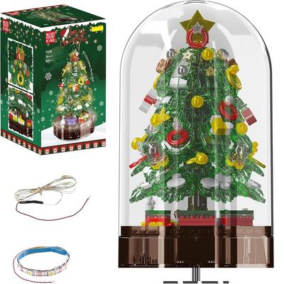 MOULD KING 10089 10090 Christmas Building Block The Magical Christmas Music Box with Led Parts Model Christmas Decoration Gift