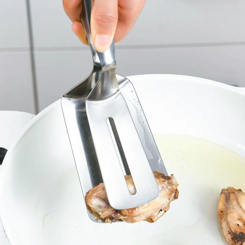 Original Stainless Steel Barbecue Tong, Fried Steak Shovel, Fried Fish Shovel, BBQ Bread Clamp, Kitchen Bread Meat Clamp
