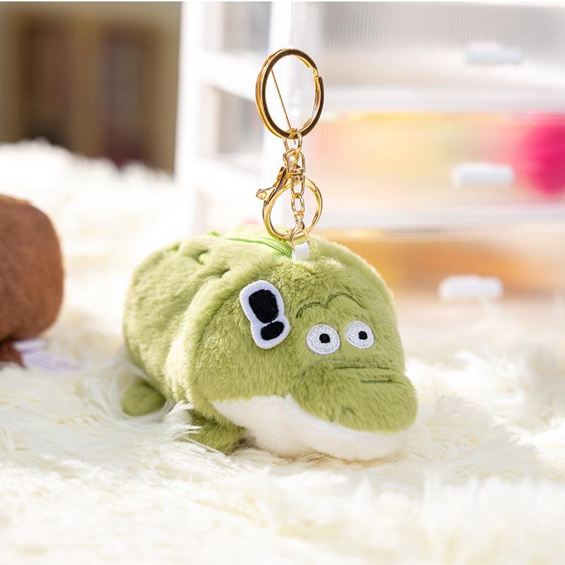 Cute Cartoon Animal Plush Wallet Plush Charm Keychains Creativity Coin Purse Earphone Bag Grocery Storage Bag Jewelry Gift A2