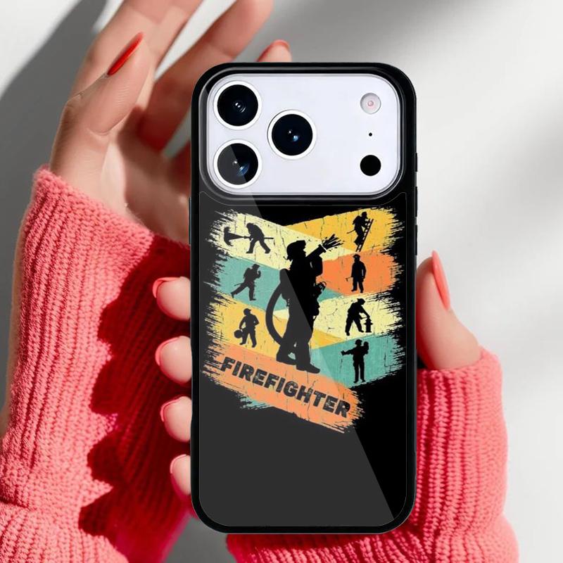 Firefighter Heroes Fireman soft Phone Case for iPhone 17 16 15 14 13 Pro Max Back Cover for 12 11 Pro Coque