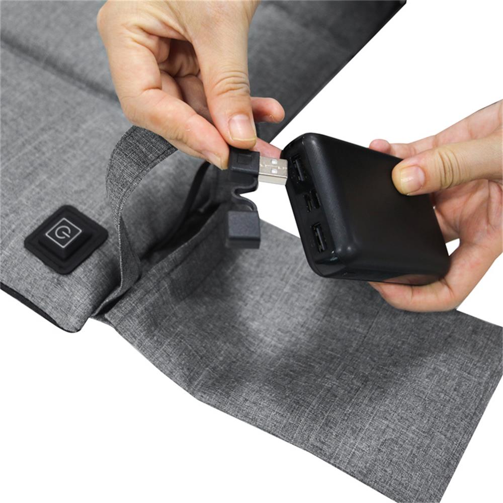 Outdoor USB Rechargeable Heated Seat Cushion Portable Folding Chair Seat Mat 3 Heating Levels