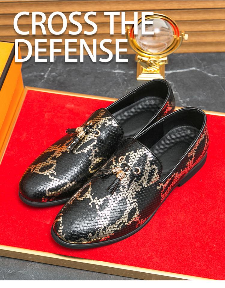 Men's Large Size Slip-On Tassel Loafers: Lightweight Leather Shoes for Spring and Autumn
