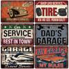 Garage Car Signs Vintage Metal Tin Sign Decor Repairing Car Tools Decorative Wall Plate Iron Crafts Tinplate Poster Rust Plaq