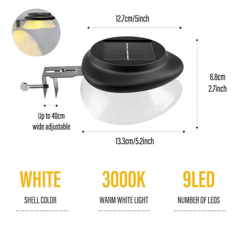 

LED Solar Light, Waterproof Outdoor Garden Decoration Wall Light Suitable for Fence Garden Landscape Wall Walkway white light чорний