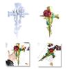 Rose Skull Crossed Mold Valentines Semi-stereoscopic Silicone Molds Epoxy Casting Mould for Wall Hanging Decor DIY Craft