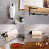 Wall Mounted Stainless Steel Paper Towel Holder Punch-free Bathroom Toilet Paper Holder Storage Rack Kitchen Organizer