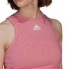 Adidas SS22 Solid Color Logo Round Neck Slim Fit Sleeveless Dress Women Dresses Pink HR8901