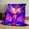 Sacred Seraphim Metatron Print Flannel Throw Blanket - Digital Printing, Reversible, All-Season, Non-Woven Polyester