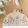 1/4Pcs Wooden Merry Christmas Ornament Farmhouse Rustic Xmas Tree Hanging Double Layer Splicing Love