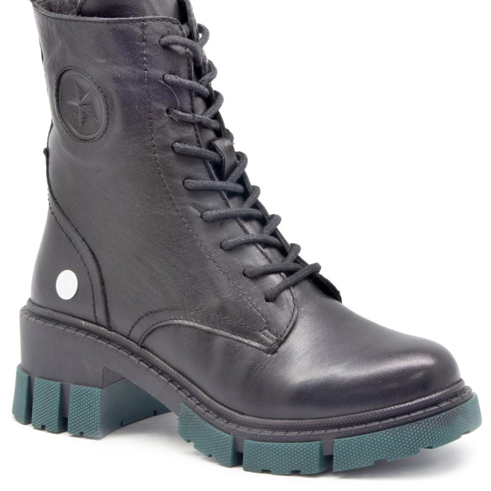 

Модные женские черные ботинки и ботильоны из натуральной кожи