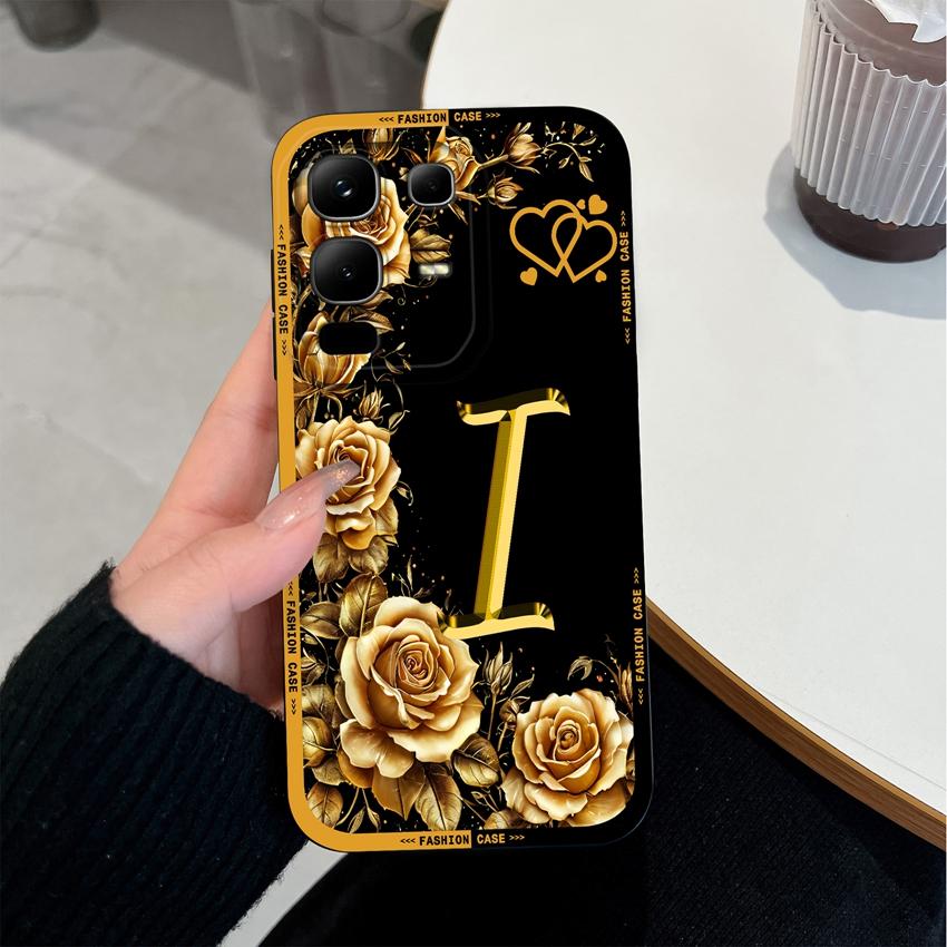 

Для Infinix Note 50x 50s 40s 50 40 30 Pro Plus 30i Чохол для телефону Милий візерунок з літерою Модний М який Матовий Силіконовий Ударостійкий Задня Кришка Для Infinix Чохол Infinix Note 30i