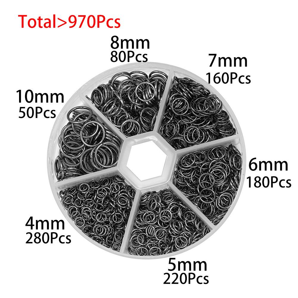 Zestaw do tworzenia biżuterii DIY: Pierścionki żelazne o wielu specyfikacjach na kolczyki, bransoletki, naszyjniki
