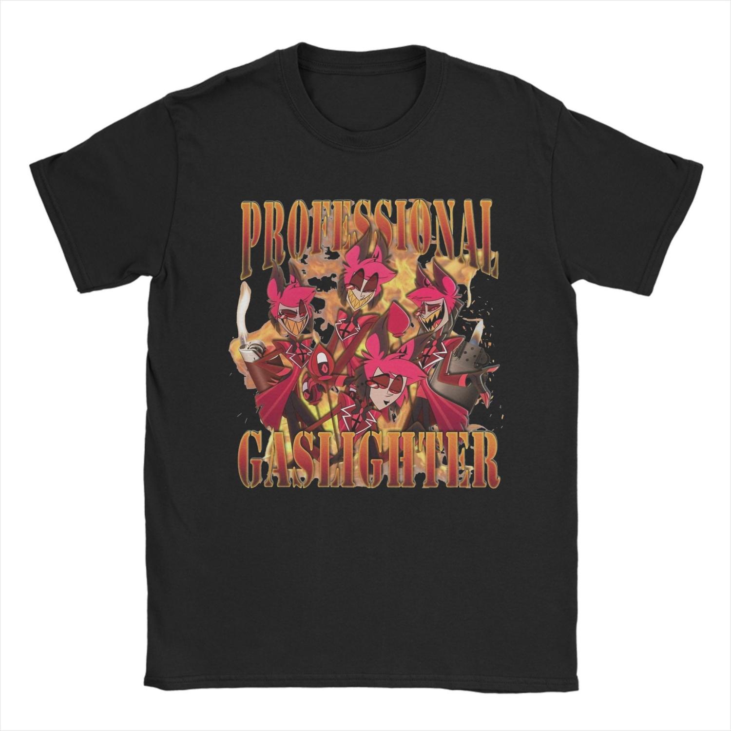 

Alastor Professional Gaslighter Hazbins Hotels Men T Shirts Tees Short Sleeve Round Collar T-Shirts Pure Cotton Unique Clothes XXXXXL