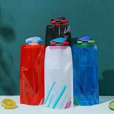 BPA-freie, hitzebeständige, flexible, faltbare Wasserflasche in Lebensmittelqualität, Campingzubehör