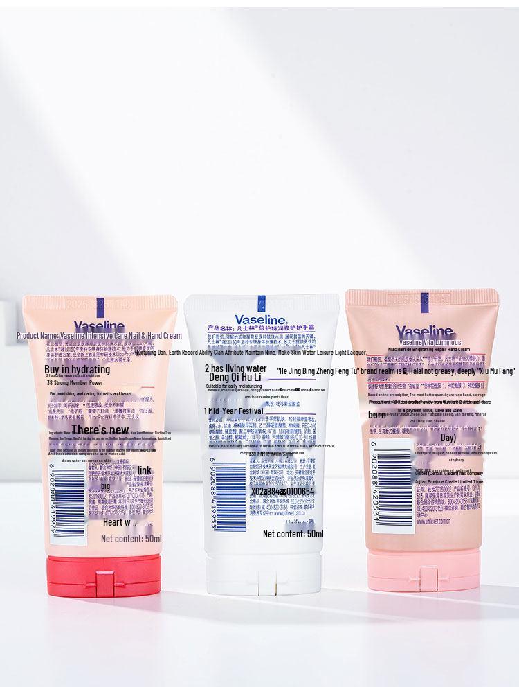 Vaseline Autumn/Winter Hand Cream with Niacinamide - Moisturizing, Nourishing, Brightening & Anti-Cracking Nail Care.