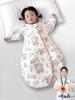 Pure Cotton Baby Sleeping Bag with Detachable Sleeves – Quilted Anti-Kick Design for Autumn/Winter