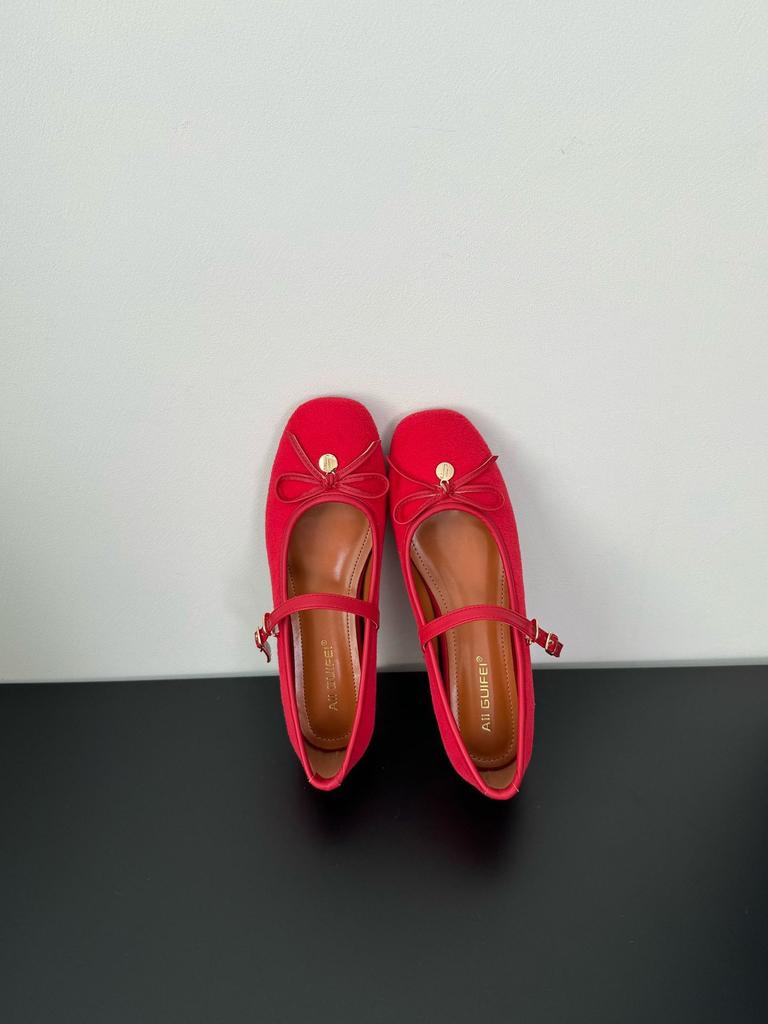 2025 Europäische und amerikanische Frühling neue Mode innen hoch flacher Boden runder Kopf flacher Ausschnitt Schleife Ballett Damenschuhe