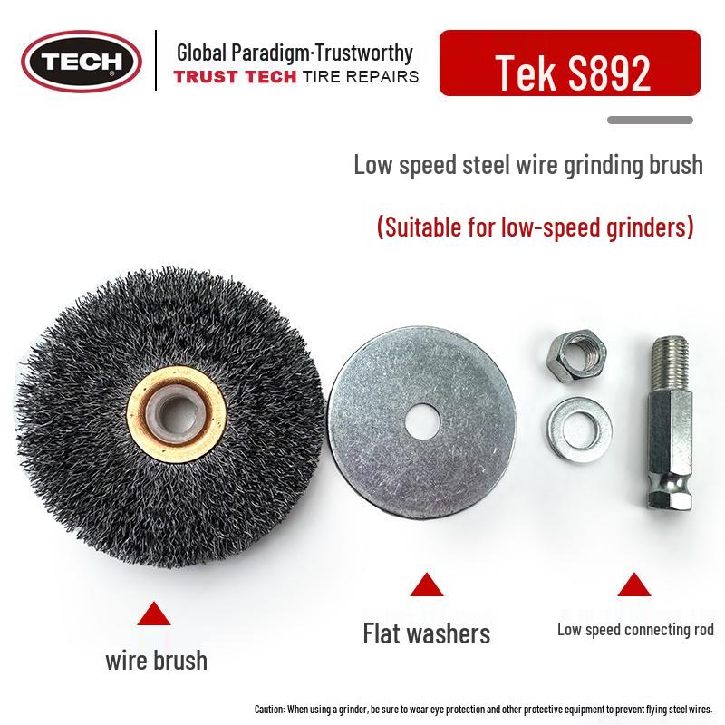 Tire Repair Low-Speed Soft Steel Wire Grinding Brush for Surface Cleaning