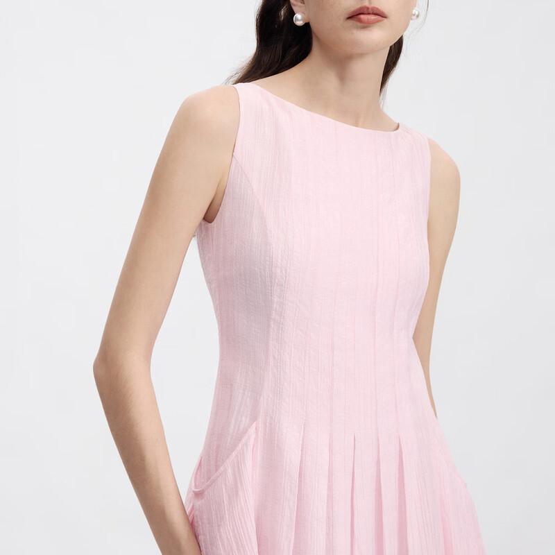 Elegant Pleated Lyocell Sleeveless Midi Dress