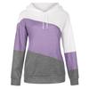 Women's Casual O-Neck Contrast Color Long Sleeve Top Pullover Sweatshir