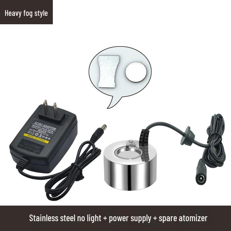 Colorful Lights 24V Fog Maker with Large Mist Output and Water Shortage Auto-Off for Aquariums and Rockeries